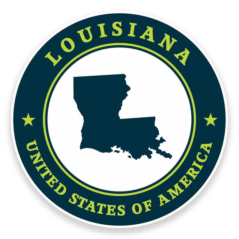 2 x Louisiana USA Vinyl Sticker