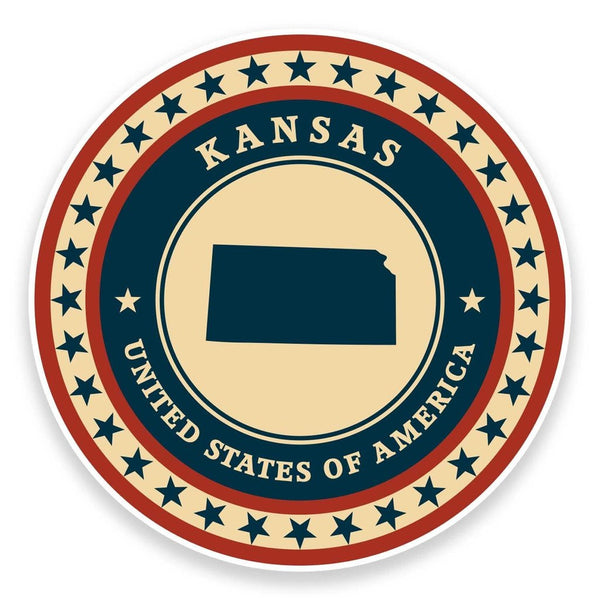 2 x Kansas USA Vinyl Sticker #9399