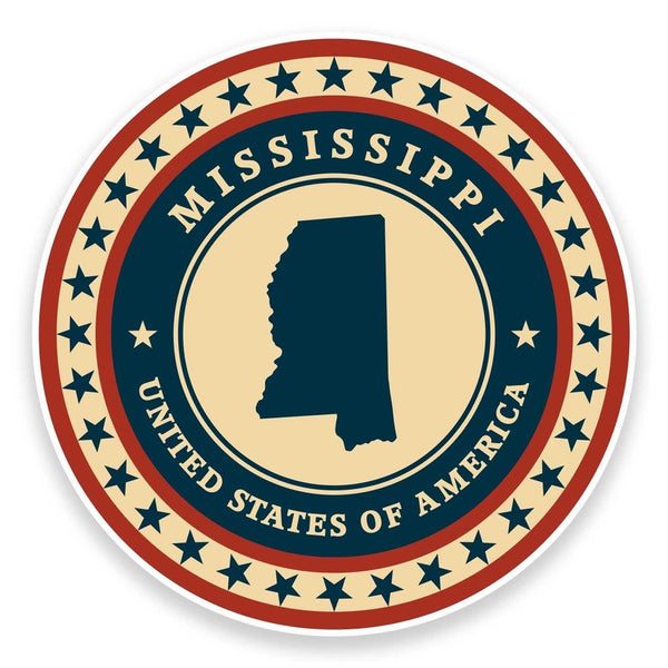 2 x Mississippi USA Vinyl Sticker #9402