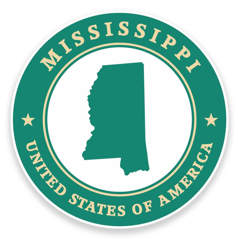 2 x Mississippi USA Vinyl Sticker