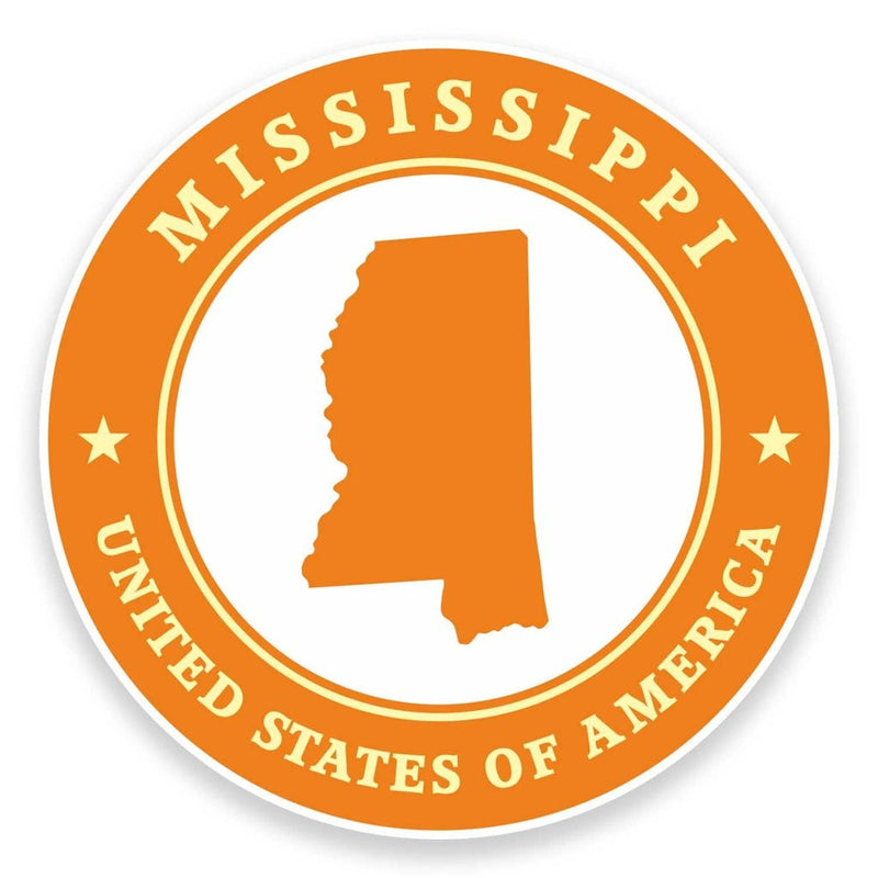 2 x Mississippi USA Vinyl Sticker