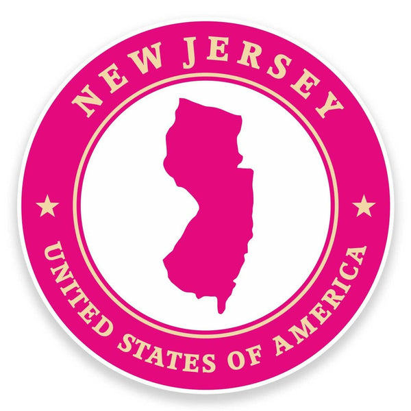2 x New Jersey USA Vinyl Sticker #9410