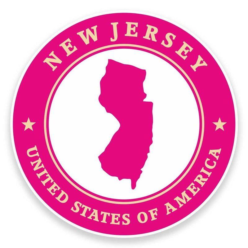 2 x New Jersey USA Vinyl Sticker