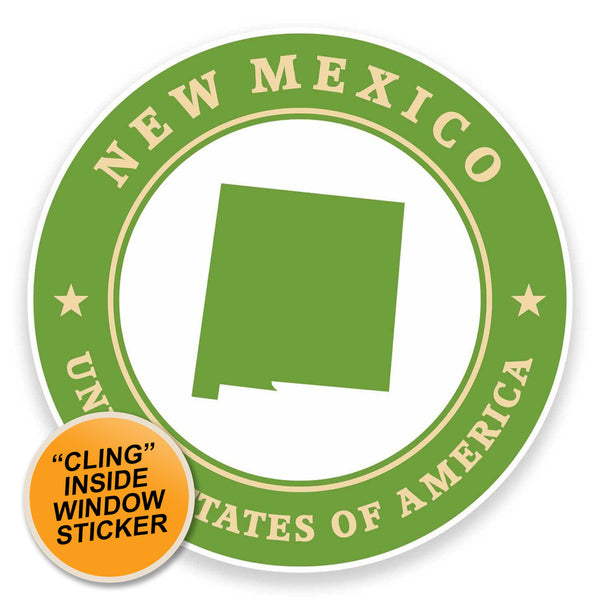 2 x New Mexico USA WINDOW CLING STICKER Car Van Campervan Glass #9415 