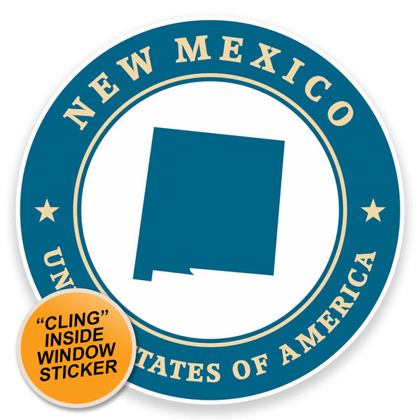 2 x New Mexico USA WINDOW CLING STICKER Car Van Campervan Glass #9416 