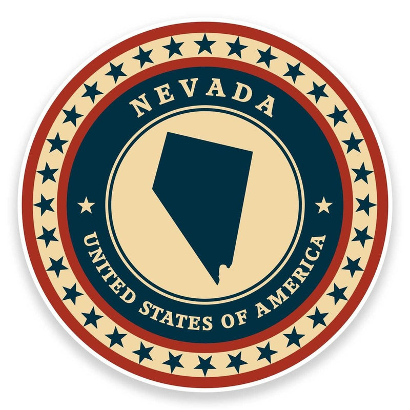 2 x Nevada USA Vinyl Sticker