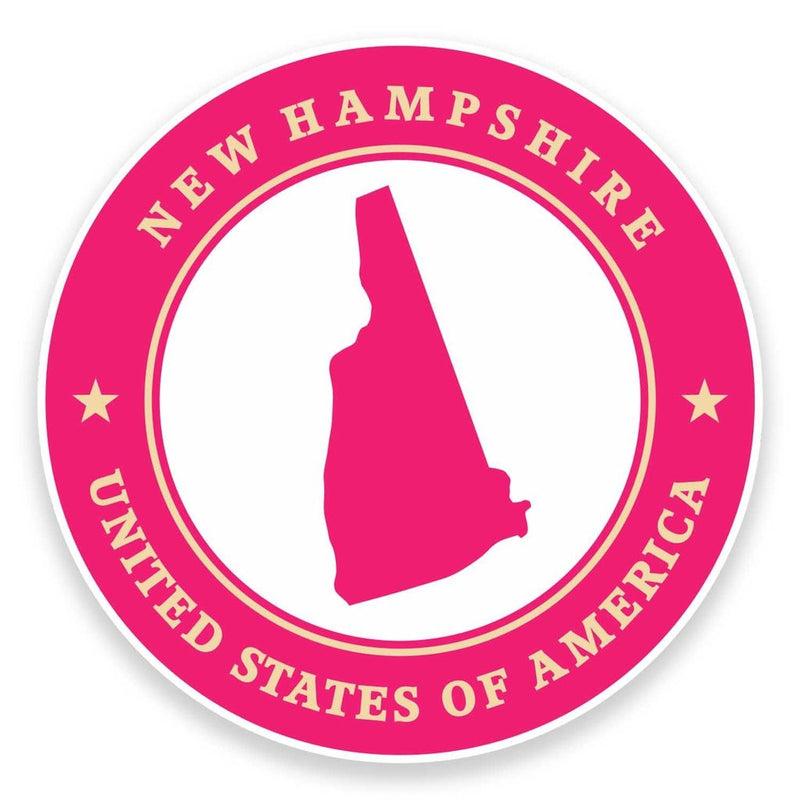 2 x New Hampshire USA Vinyl Sticker