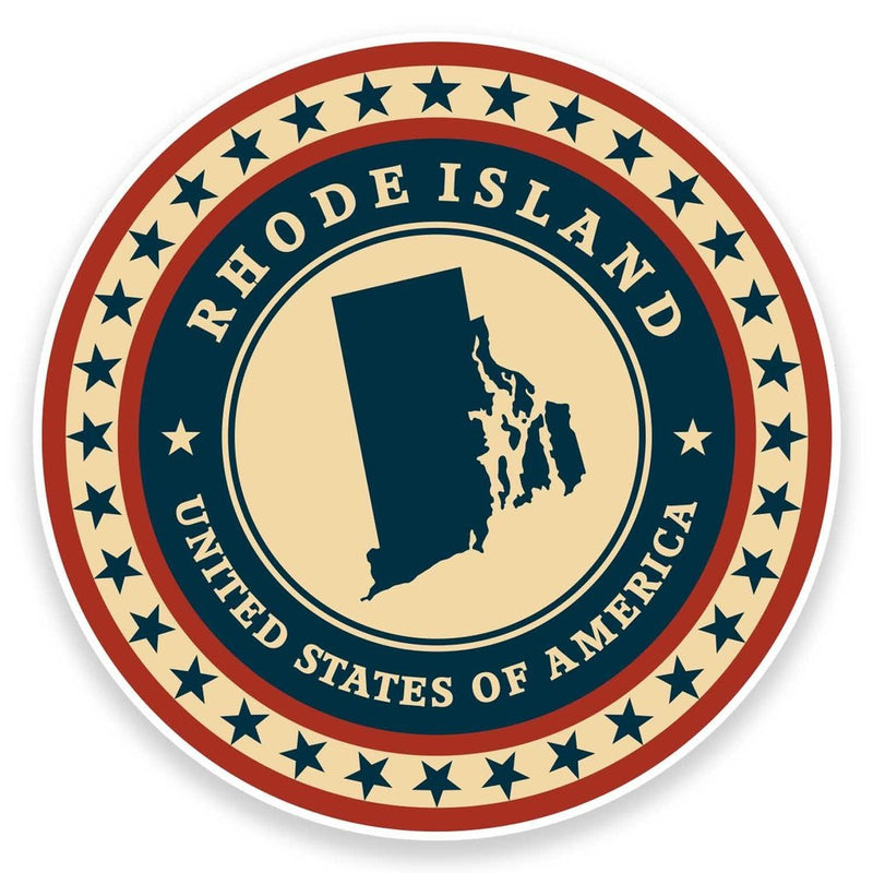 2 x Rhode Island USA Vinyl Sticker