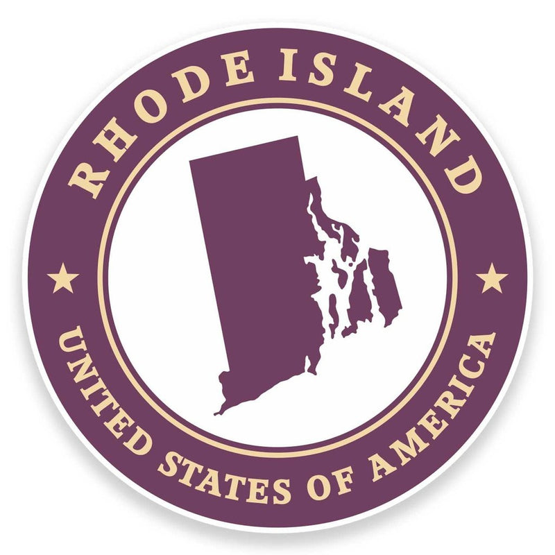 2 x Rhode Island USA Vinyl Sticker
