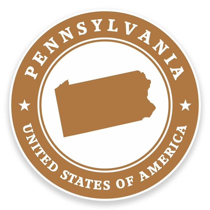 2 x Pennsylvania USA Vinyl Sticker