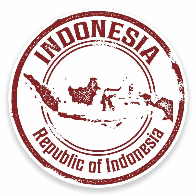 2 x Indonesia Vinyl Sticker