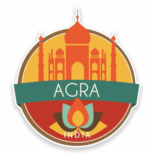 2 x Agra India Indian Vinyl Sticker #9491