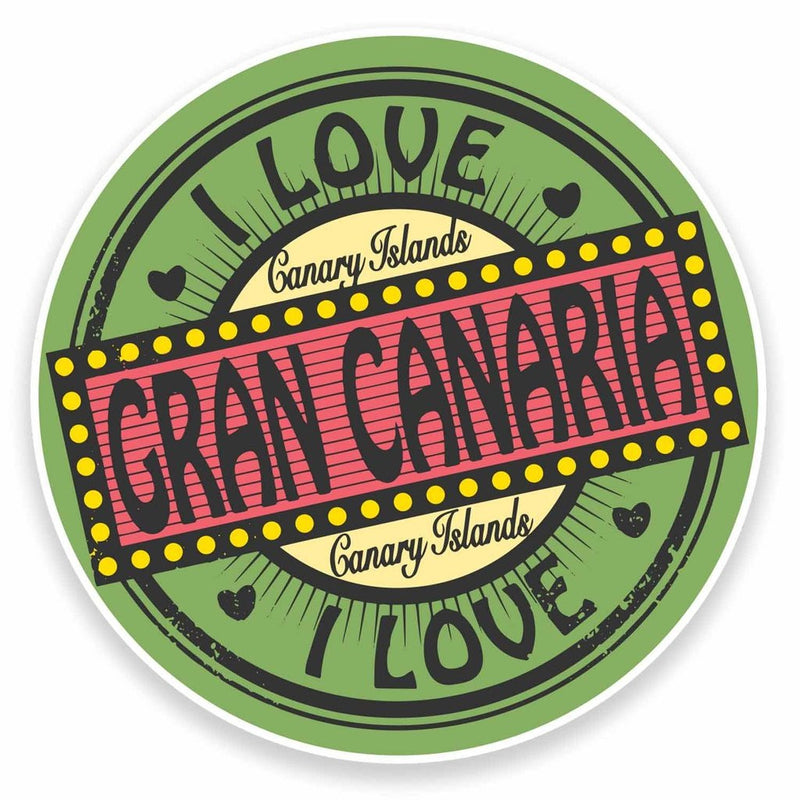2 x Gran Canaria Canary Islands Vinyl Sticker