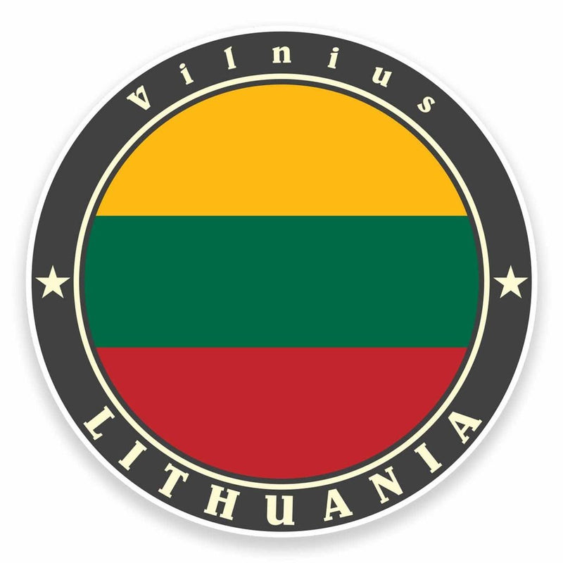 2 x Vilnius Lithuania Vinyl Sticker