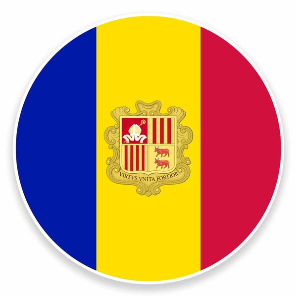 2 x Andorra Flag Vinyl Sticker #9507