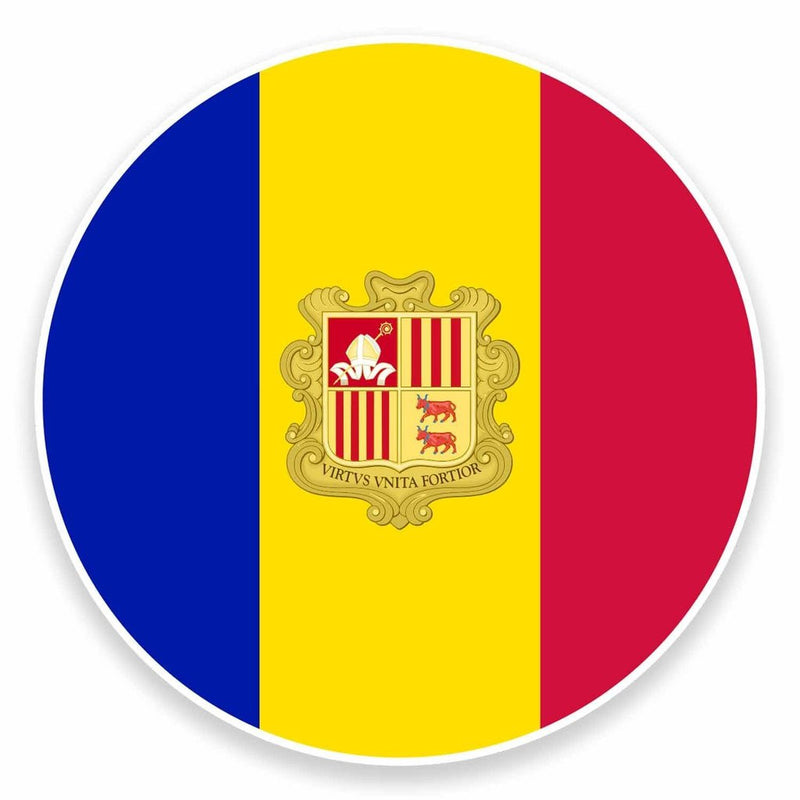 2 x Andorra Flag Vinyl Sticker