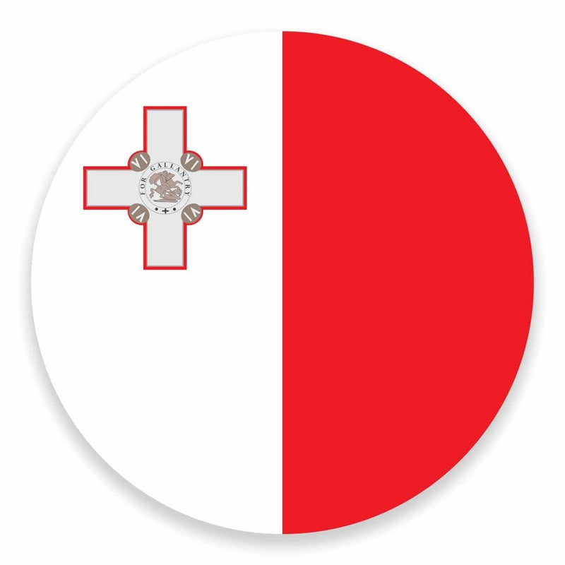 2 x Maltese Malta Flag Vinyl Sticker