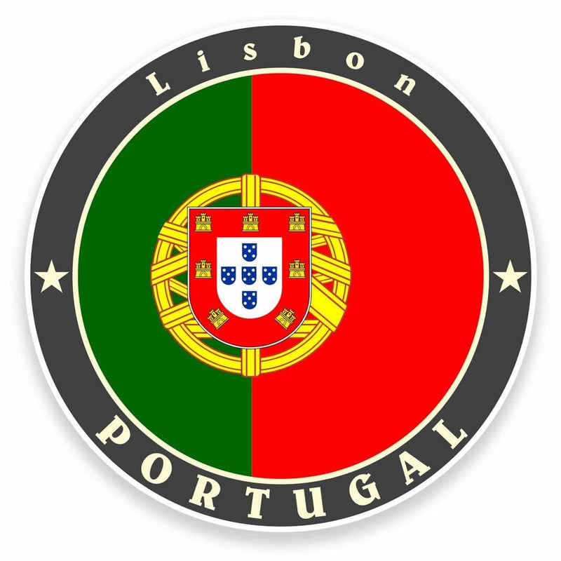 2 x Lisbon Portugal Vinyl Sticker