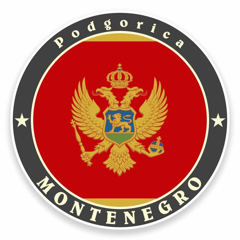 2 x Montenegro Vinyl Sticker