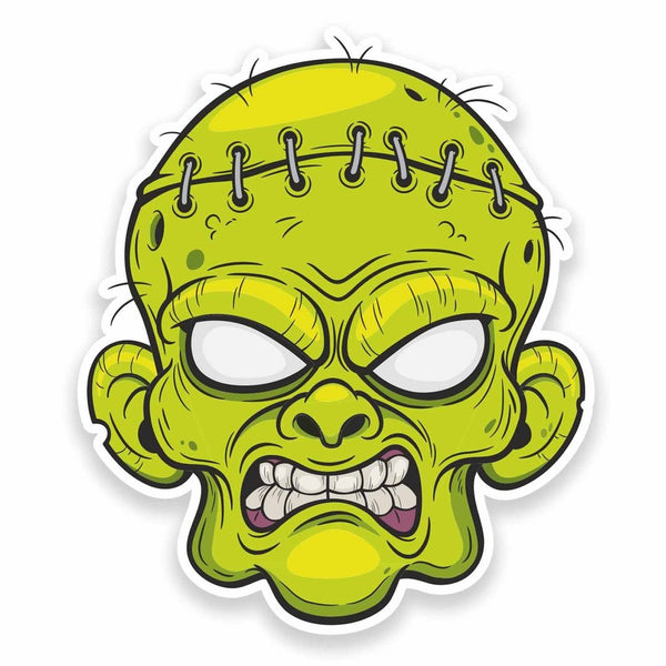 2 x Zombie Head Vinyl Sticker #9540