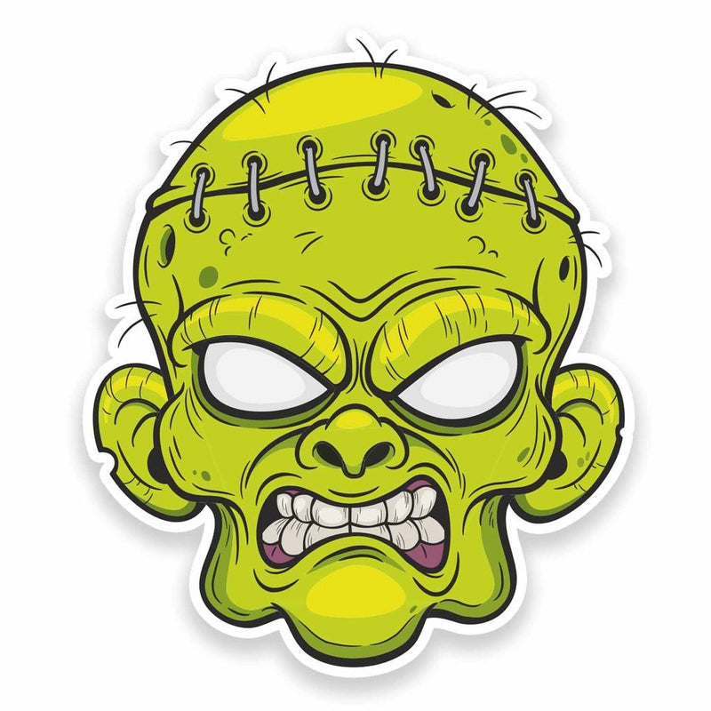 2 x Zombie Head Vinyl Sticker