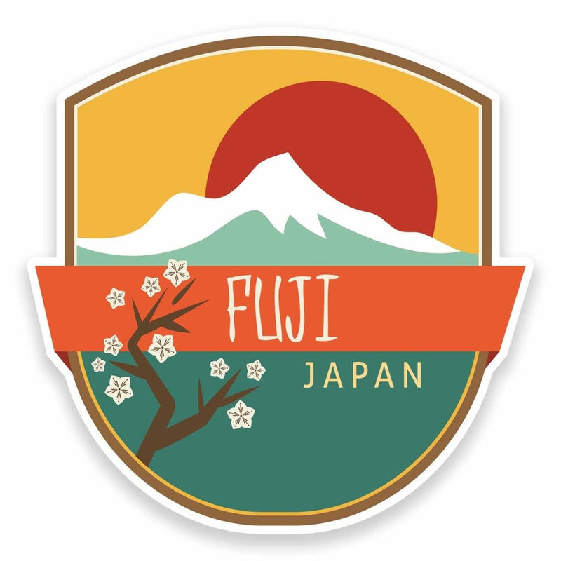 2 x Mount Fuji Japan Japanese Vinyl Sticker