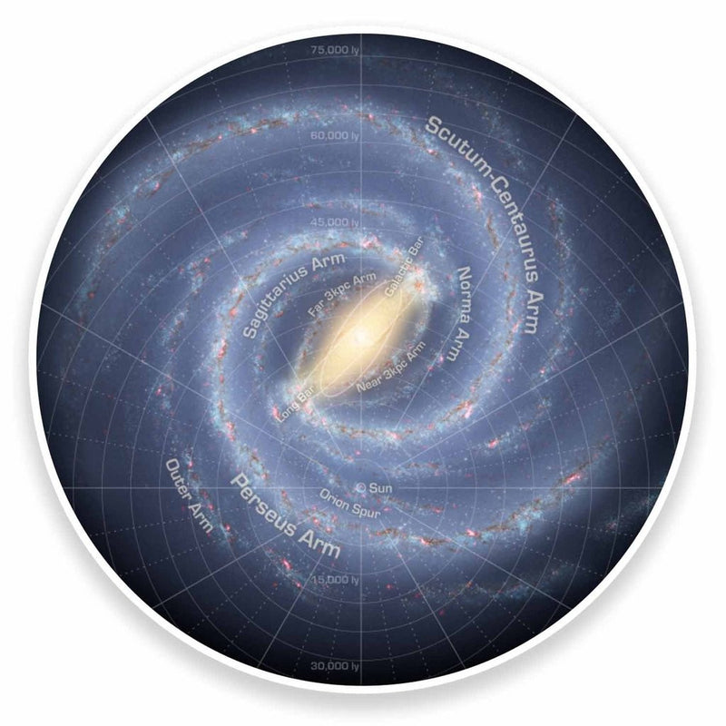 2 x Milky Way Solar System Space Galaxy Vinyl Sticker