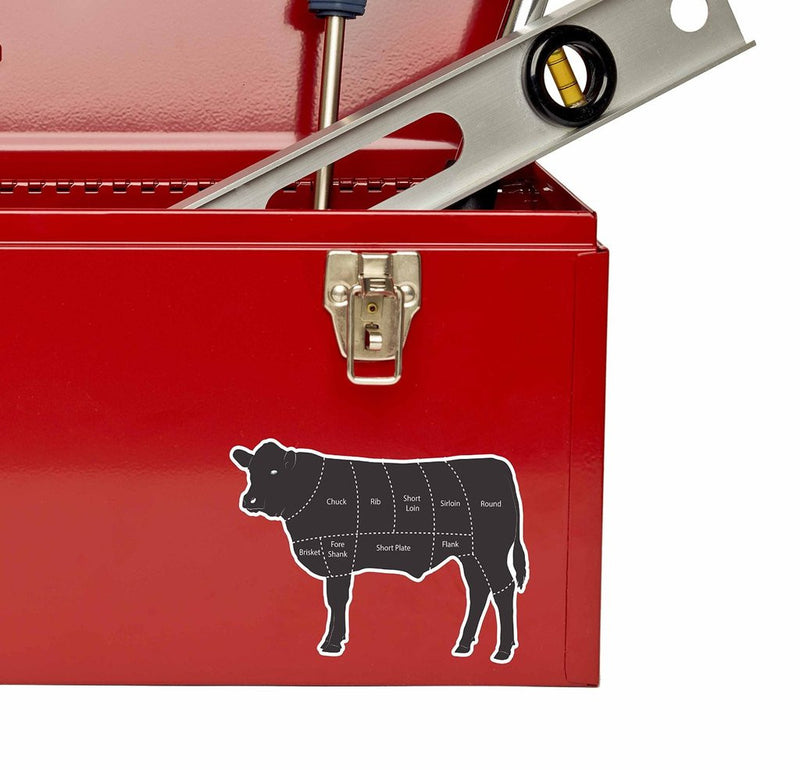 2 x Meat Cuts Beef Cow Steak Vinyl Sticker