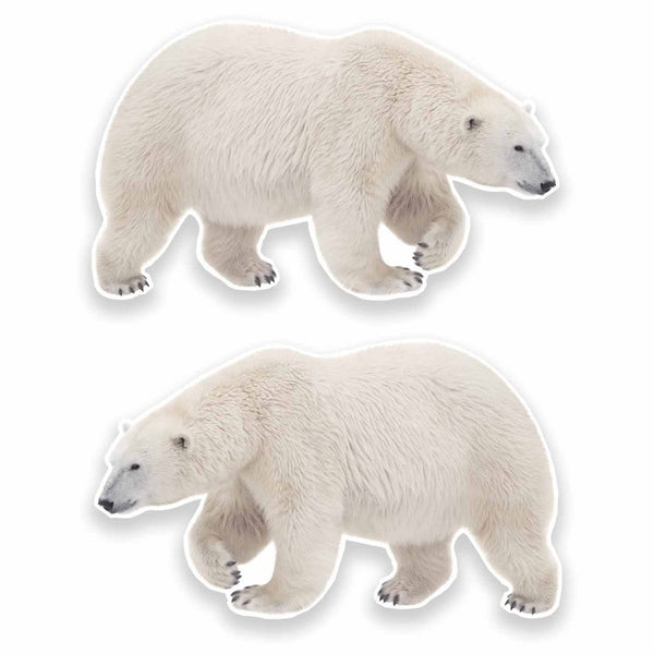 2 x Polar Bear Vinyl Sticker #9646