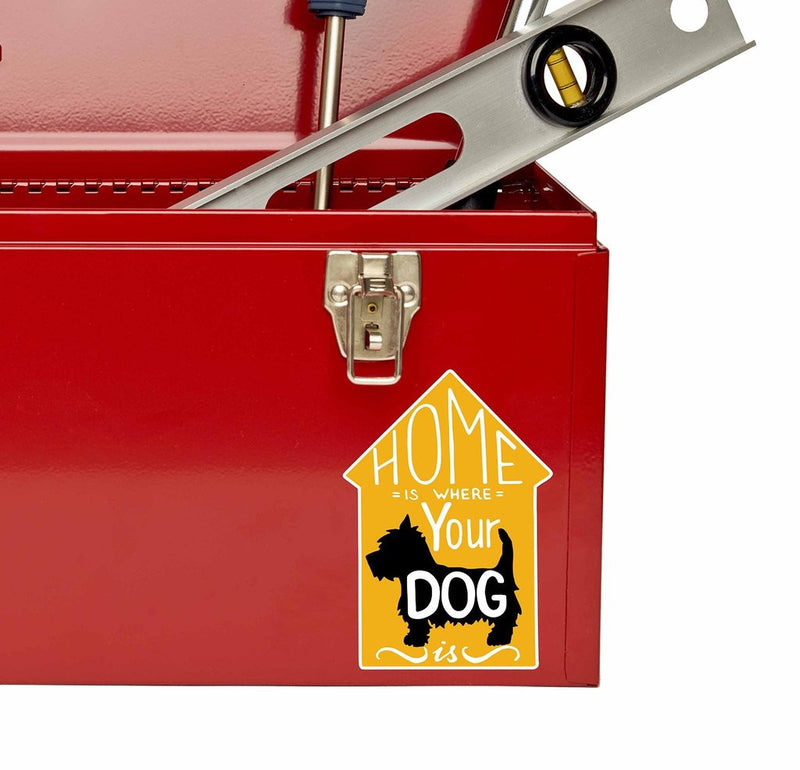 2 x Home is where your dog is Vinyl Sticker