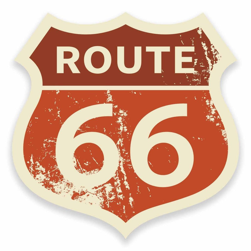2 x Route 66 Vinyl Sticker