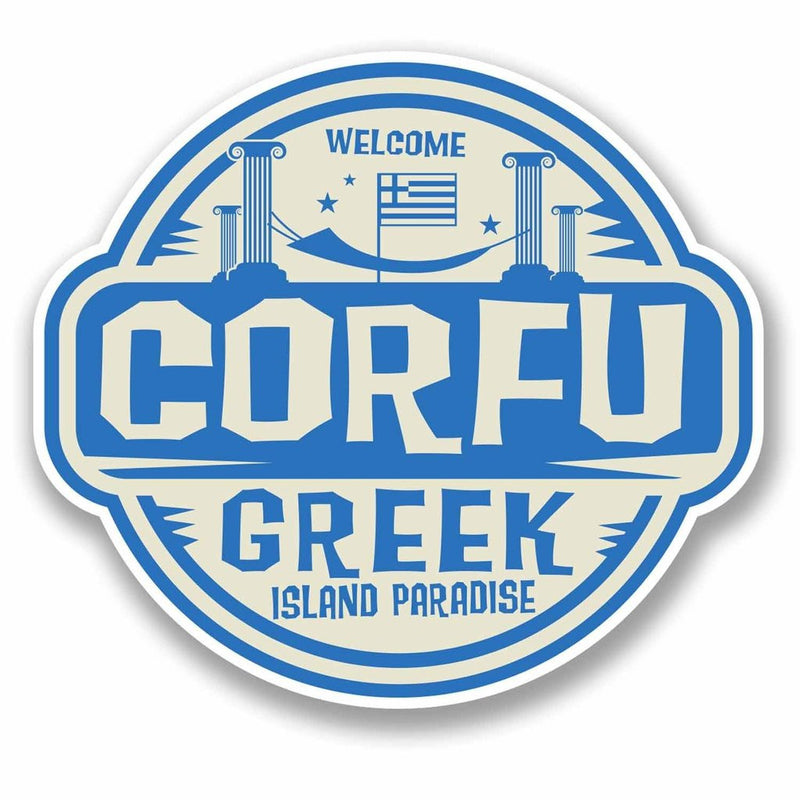 2 x Corfu Greece Vinyl Sticker