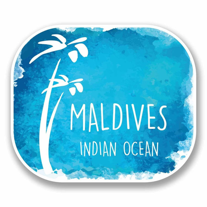 2 x Maldives Vinyl Sticker