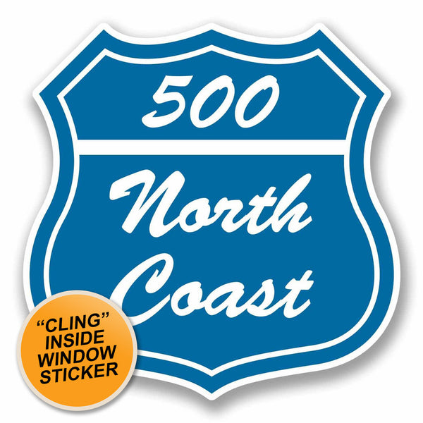 2 x North Coast 500 Route WINDOW CLING STICKER Car Van Campervan Glass #9687 