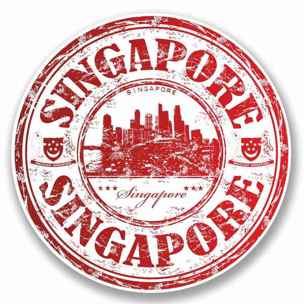 2 x Singapore Vinyl Sticker #9702