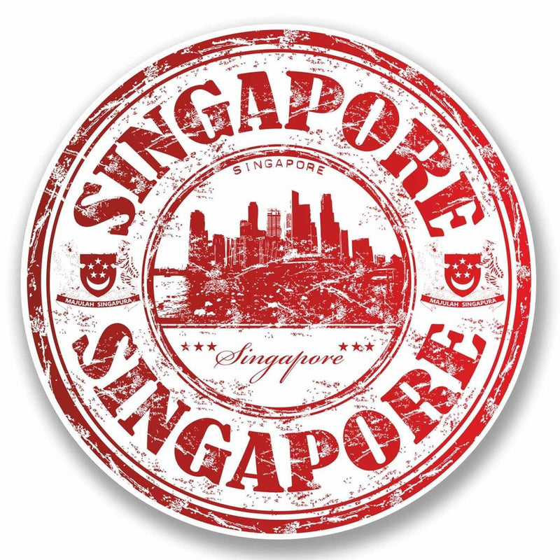 2 x Singapore Vinyl Sticker