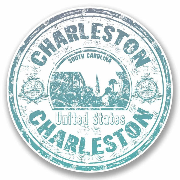 2 x Charleston South Carolina USA Vinyl Sticker #9710