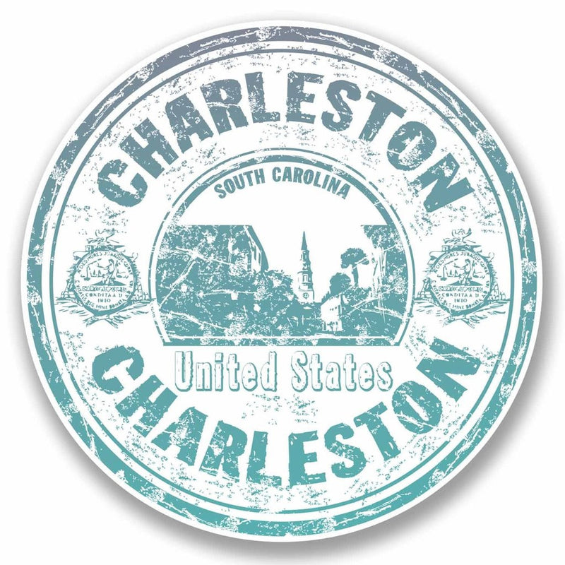 2 x Charleston South Carolina USA Vinyl Sticker