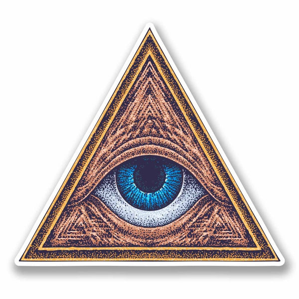 2 x All Seeing Eye of Providence Vinyl Sticker #9729