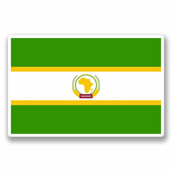 2 x African Union Flag Vinyl Sticker #9733
