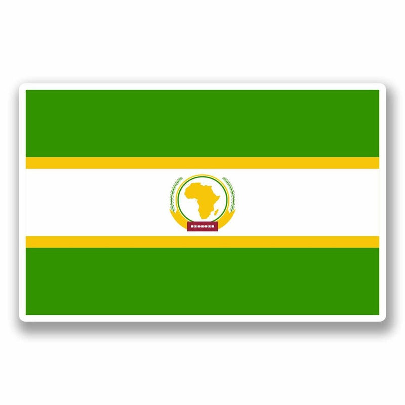 2 x African Union Flag Vinyl Sticker