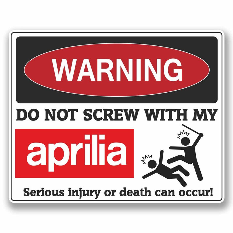 2 x Funny Aprilia Vinyl Sticker