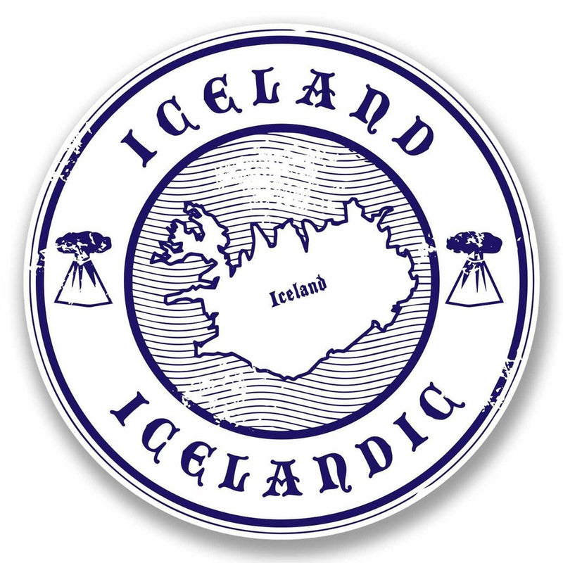 2 x Iceland Vinyl Sticker