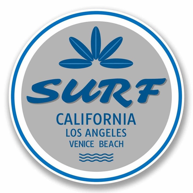 2 x Surf Los Angeles California USA Sticker