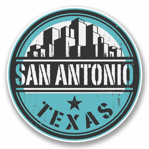 2 x San Antonio Texas USA Sticker #9818