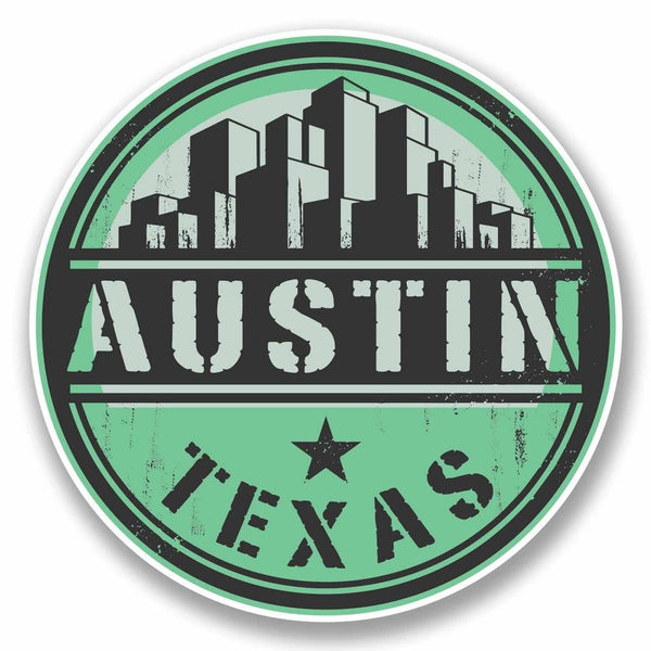 2 x Austin Texas USA Sticker #9821