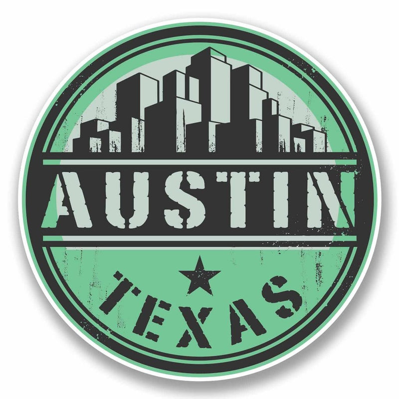 2 x Austin Texas USA Sticker