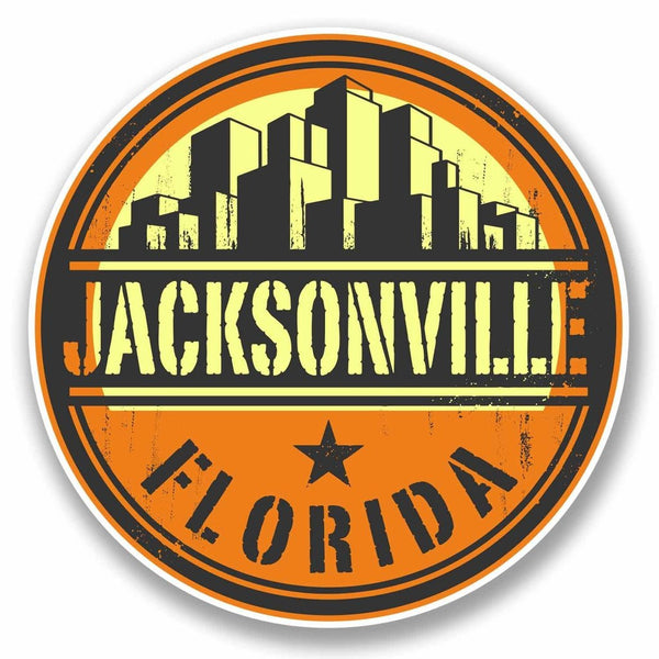 2 x Jacksonville Florida USA Sticker #9822