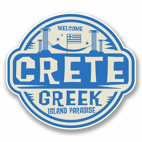 2 x Crete Greece Sticker #9828