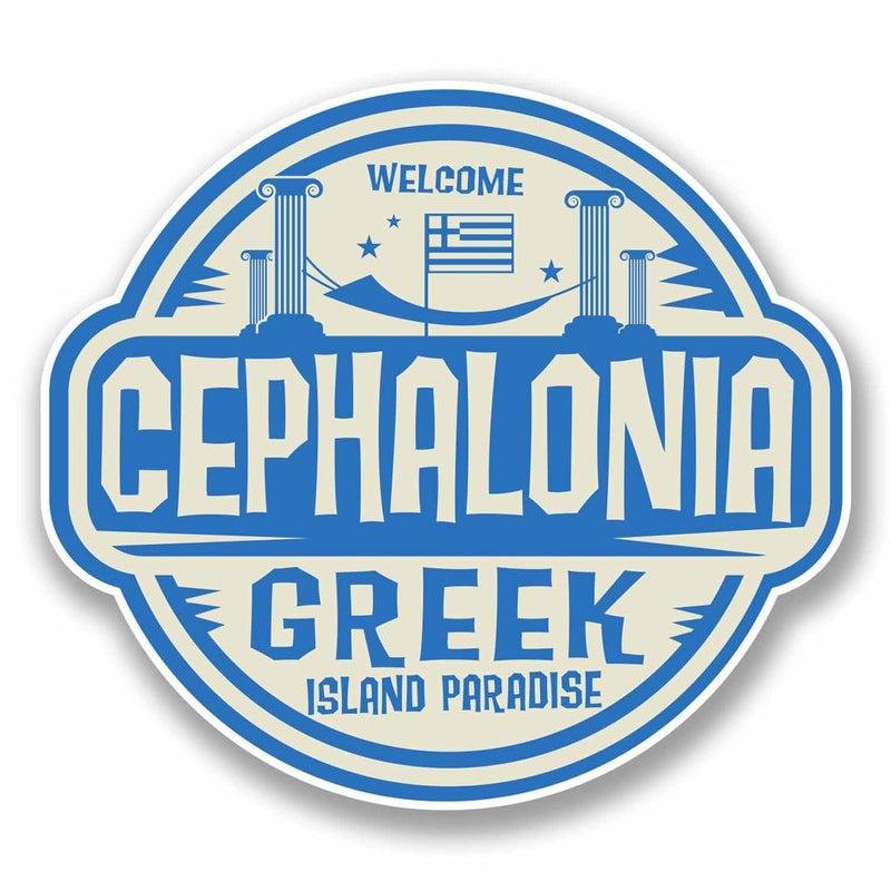 2 x Cephalonia Greece Sticker